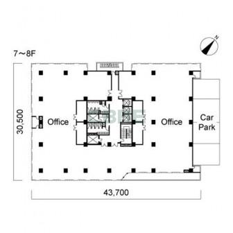 7階〜8階 平面図