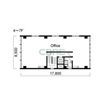 4階〜7階 平面図