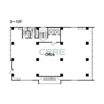 3階〜10階 平面図