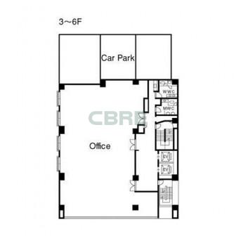 3階〜6階 平面図