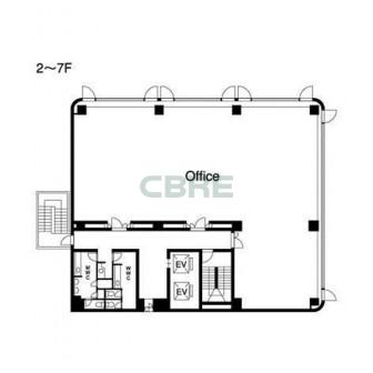 2階〜7階 平面図
