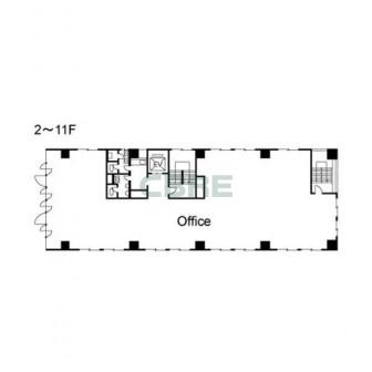 2階〜11階 平面図