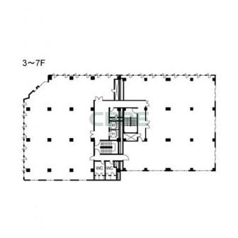 3階〜7階 平面図