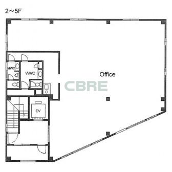 2階〜5階 平面図