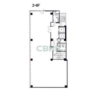 2階〜8階 平面図