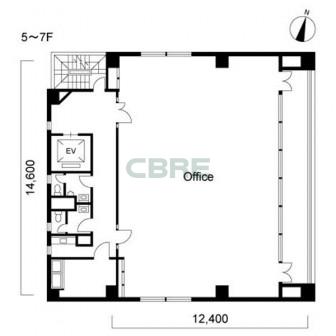 5階〜7階 平面図