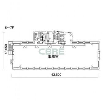 5階〜7階 平面図