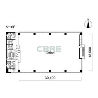 5階〜6階 平面図