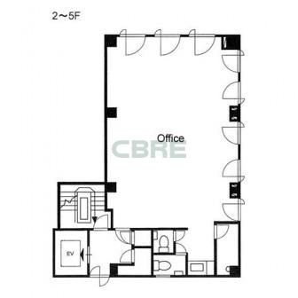 2階〜5階 平面図