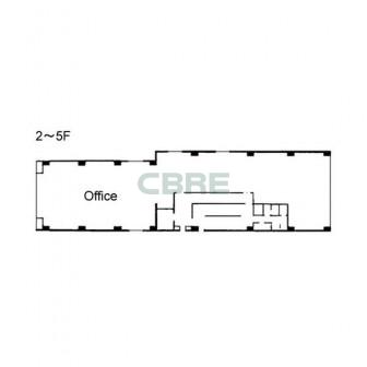 2階〜5階 平面図