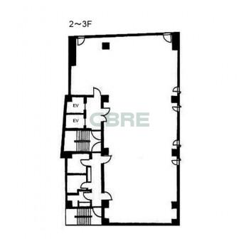 2階〜3階 平面図