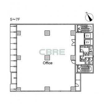 5階〜7階 平面図