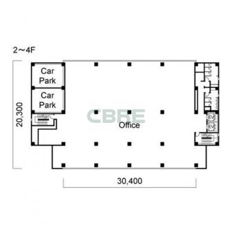 2階〜4階 平面図