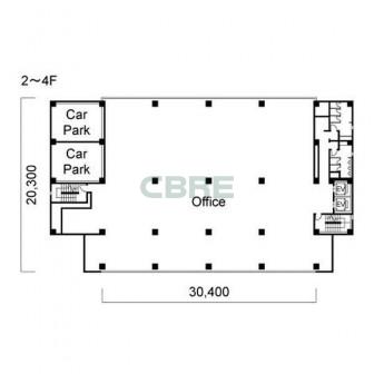 2階〜4階 平面図