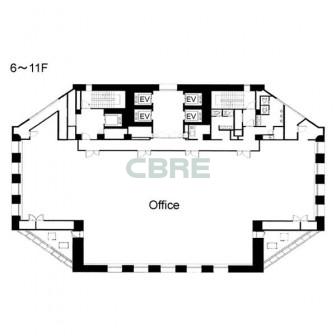 6階〜11階 平面図