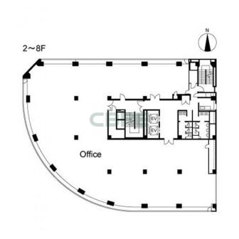 2階〜8階 平面図