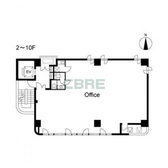 2階〜10階 平面図