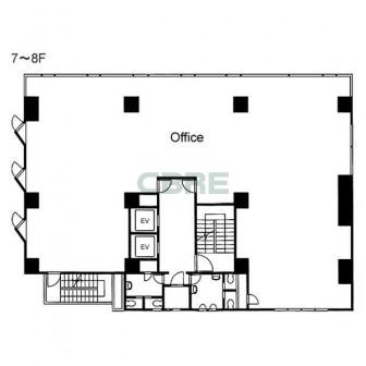 7階〜8階 平面図