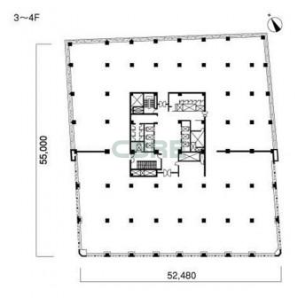 3階〜4階 平面図