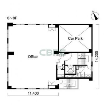 6階〜8階 平面図