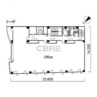 2階〜5階 平面図
