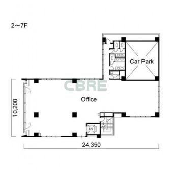 2階〜7階 平面図