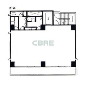3階〜7階 平面図