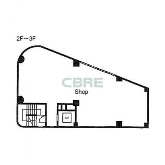 2階〜3階 平面図