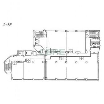2階〜8階 平面図