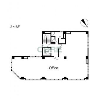 2階〜6階 平面図