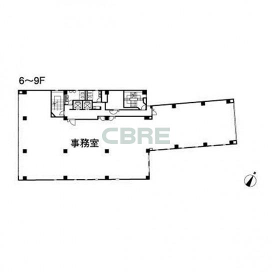 6階〜9階 平面図