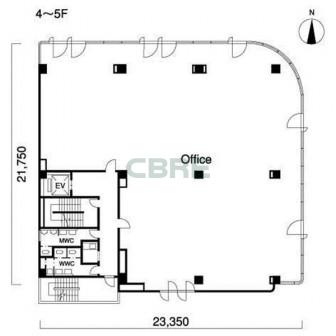 4階〜5階 平面図