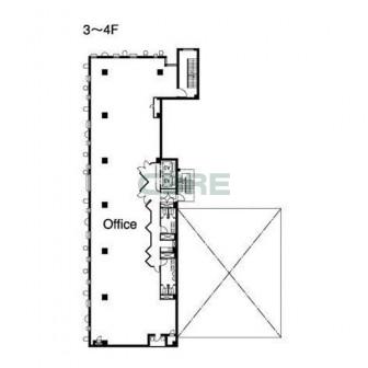 3階〜4階 平面図