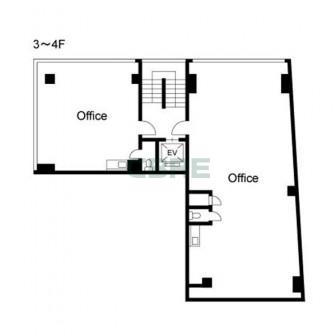 3階〜4階 平面図