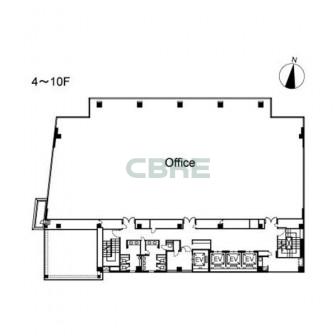 4階〜10階 平面図