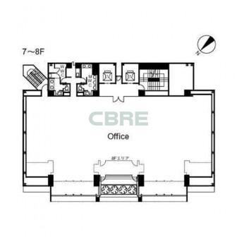 7階〜8階 平面図