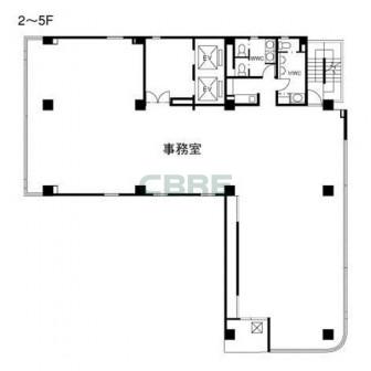 2階〜5階 平面図