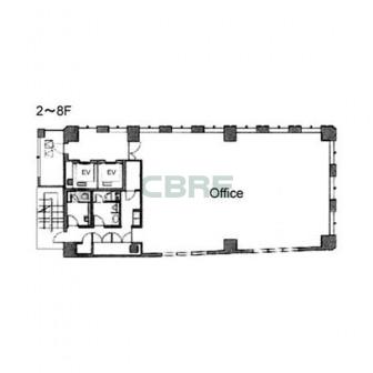 2階〜8階 平面図