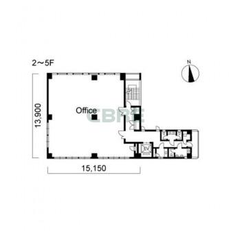 2階〜5階 平面図