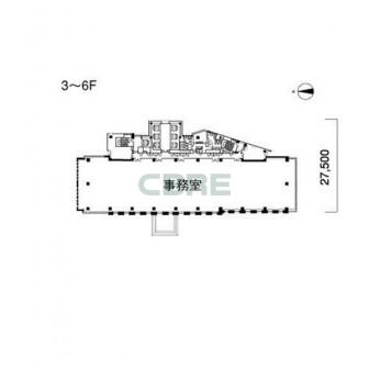 3階〜6階 平面図