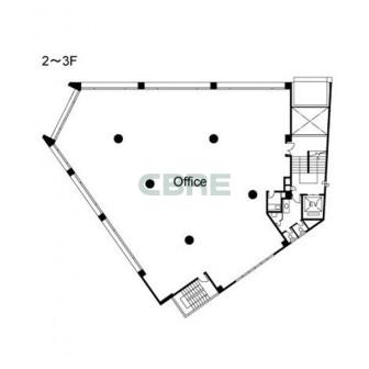 2階〜3階 平面図