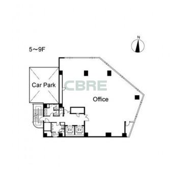 5階〜9階 平面図