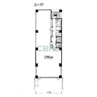 2階〜7階 平面図