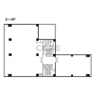 2階〜6階 平面図