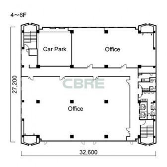 4階〜6階 平面図