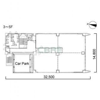 3階〜5階 平面図