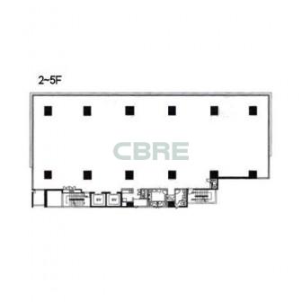 2階〜5階 平面図