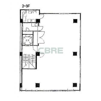 2階〜3階 平面図