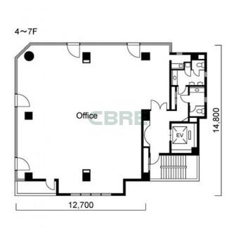 4階〜7階 平面図