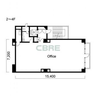 2階〜4階 平面図
